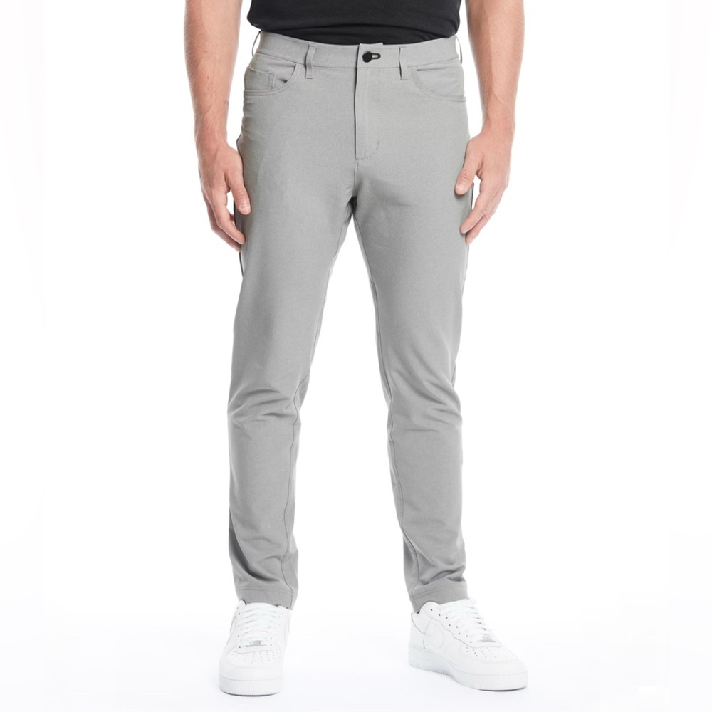 PUBLIC REC‎ Huckberry Men's Grey Performance Pant Workday Golf Office Slim 33 30